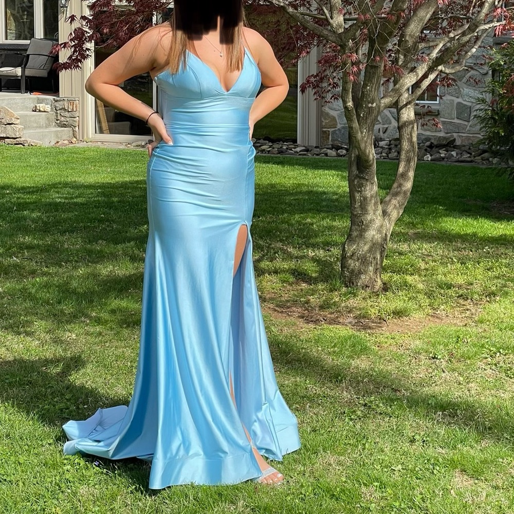 Sherri Hill Prom Dress light blue. Worn once. Formal Dress Long
